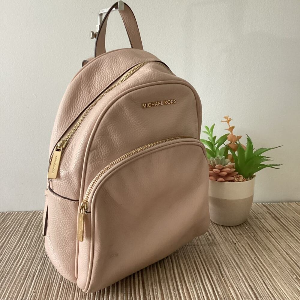 Michael Kors Pink Pebbled Leather Small Travel Backpack Bag